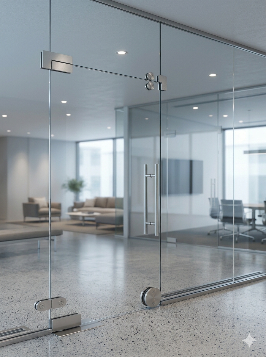 Glass Partition with Patch Fittingi